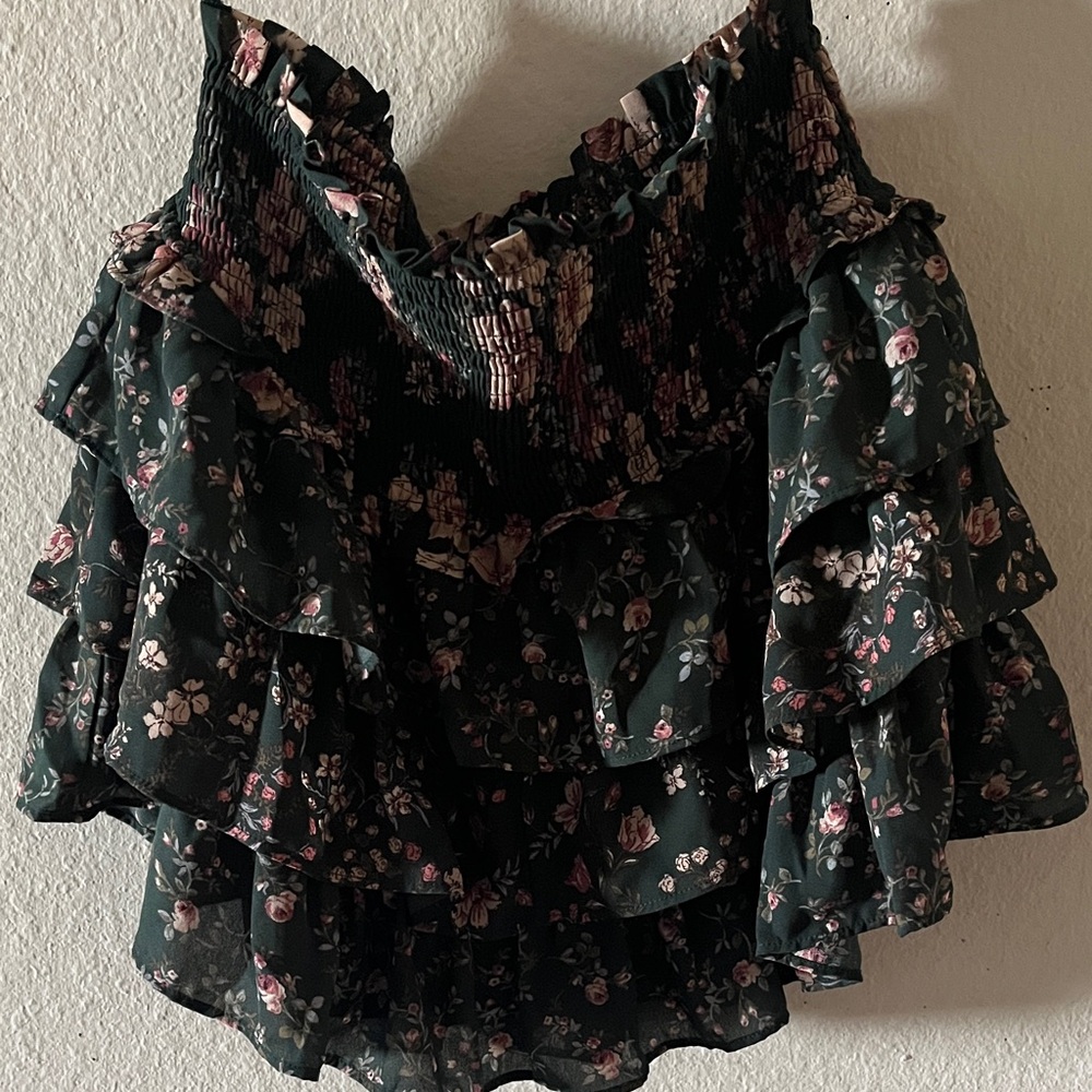 Floral Ruffled Skirt